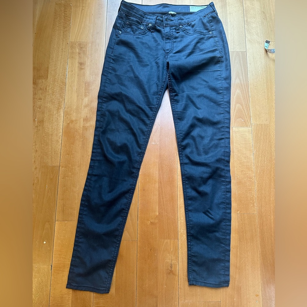Rag & Bone Stretch Jean Legging Black/Charcoal size 27